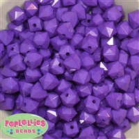 12mm Purple Acrylic Cube Bubblegum Beads