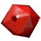 12mm Red Acrylic Cube Bubblegum Bead