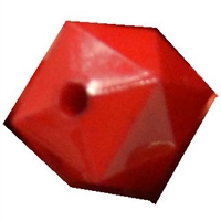 12mm Red Acrylic Cube Bubblegum Bead