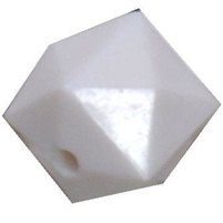 12mm White Acrylic Cube Bubblegum Bead