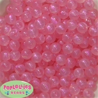 12mm Pink Frost Acrylic Bubblegum Beads sold in packages of 50 beads