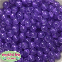 12mm Purple Frost Acrylic Bubblegum Beads sold in packages of 50 beads