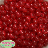 12mm Red Frost Acrylic Bubblegum Beads sold in packages of 50 beads