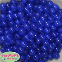 12mm Royal Blue Frost Acrylic Bubblegum Beads sold in packages of 50 beads