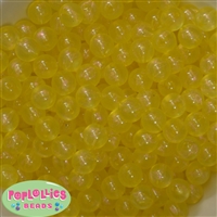 12mm Yellow Frost Acrylic Bubblegum Beads sold in packages of 50 beads