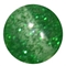 12mm Emerald Green Glitter Bubblegum Beads