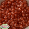 12mm Orange Glitter Bubblegum Beads
