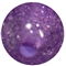 12mm Purple Glitter Bubblegum Beads