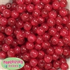 12mm Red Glitter Bubblegum Beads