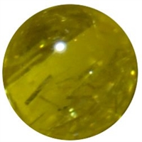 12mm Clear Yellow Glitter Bubblegum Bead