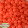 12mm Orange Glow in the Dark Acrylic Bubblegum Beads