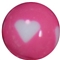 12mm hot pink with white heart resin Bubblegum Beads