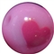 12mm hot pink with hot pink heart resin Bubblegum Beads