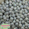 12mm Black and White Marble Beads sold in packages of 40 beads