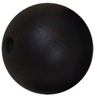 12mm matte black acrylic faux pearl bead sold by the bead