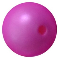 12mm matte Hot Pink acrylic faux pearl bead sold by the bead