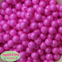 12mm matte Hot Pink acrylic faux pearl bead