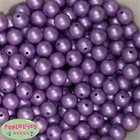 12mm matte lavender acrylic faux pearl bead 2mm