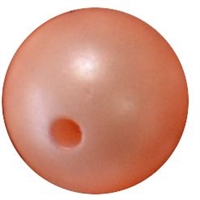 12mm matte peach acrylic faux pearl bead sold by the bead