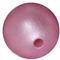 12mm matte pink acrylic faux pearl bead sold by the bead