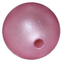 12mm matte pink acrylic faux pearl bead sold by the bead