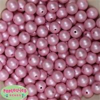12mm matte pink acrylic faux pearl bead