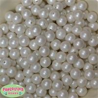 12mm matte white acrylic faux pearl bead