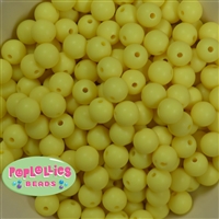 12mm matte yellow acrylic bead