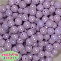 12mm Lavender AB Finish Miracle Acrylic Bubblegum Beads