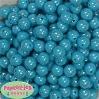 12mm Teal AB Finish Miracle Acrylic Bubblegum Beads