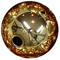 12mm Shiny Gold Mirror Acrylic Bubblegum Bead