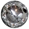 12mm Shiny Silver Mirror Acrylic Bubblegum Beads