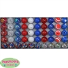 12mm Mixed Style Patriotic Acrylic Beads sold in packages of 50 beads