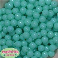 12mm Neon Mint  Acrylic Bubblegum Beads sold in packages of 50 beads