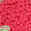 12mm Neon Pink Acrylic Bubblegum Beads sold in packages of 50 beads