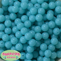 12mm Neon Sky Blue  Acrylic Bubblegum Beads sold in packages of 50 beads