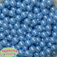 12mm Bulk Baby Blue Acrylic Faux Pearls