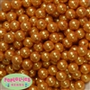 12mm Bulk Gold Acrylic Faux Pearls