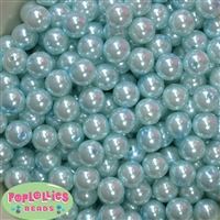 12mm Light Blue Faux Pearl Beads sold in packages of 50 beads