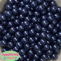 12mm Navy Blue Faux Pearl Beads sold in packages of 50 beads