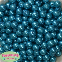 12mm Bulk Peacock Blue Acrylic Faux Pearls