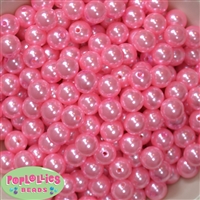 12mm Pink Faux Pearl Beads sold in packages of 50 beads