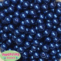 12mm Royal Blue Faux Pearl Beads sold in packages of 50 beads