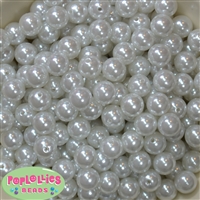 12mm White Faux Pearl Beads sold in packages of 50 beads