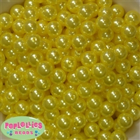 12mm Yellow Faux Pearl Beads sold in packages of 50 beads