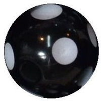 12mm Acrylic Polka Black Dot Bubblegum Beads sold by the bead