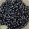 12mm Black Polka Dot Bubblegum Beads sold in packages of 50 beads