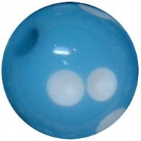 12mm Acrylic Blue Polka Dot Bubblegum Beads sold by the bead