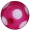 12mm Acrylic Hot Pink Polka Dot Bubblegum Beads sold by the bead