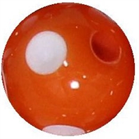 12mm Acrylic Orange Polka Dot Bubblegum Beads sold by the bead